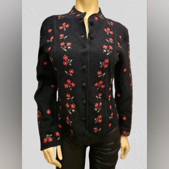 Talbots Vintage Embroidered Cardigan Sweater Size Small NWT - Picture 7 of 16